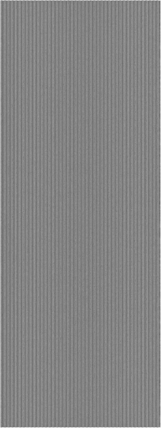 Ottomanson 3'11" x 9' Hallway Runner with Scraper Pile - Extra Durable Non-Slip Rug Mat for Indoor & Outdoor Use - Ideal for Kitchen, Entryway & Garage - High-Traffic Carpet, Gray