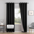 3-in-1 Layers Soundproof Curtains,Grommet Full Blackout Thermal Noise Dampening Curtains for Living Room, Bedroom(1 Panel,Black,50" x84")