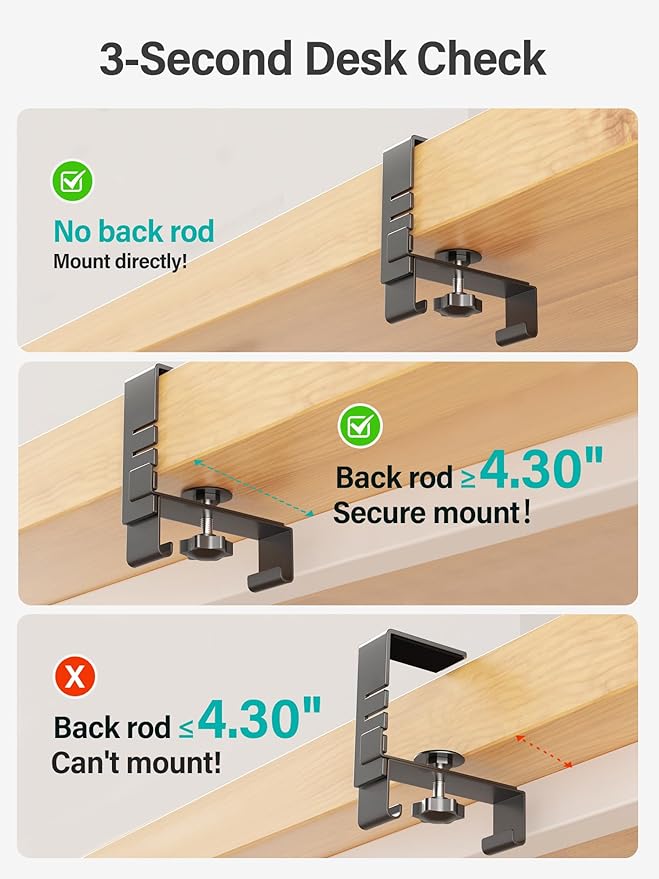 [Upgraded] 49.2" Under Desk Cable Management Tray, Orapoke Cable Management Under Desk No Drill, Large Fabric Cord Hider for Wire Organization, Cord Organizer Supports Up to 30lbs for Office, Home