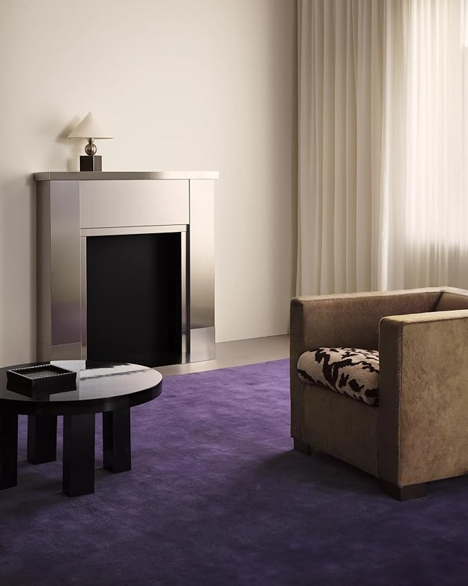 Hand-Tufted Wool Runner Area Rug – Soft Premium Wool Carpet for Living Room, Bedroom & Home Décor – 2.6X16 ft| Lilac – Durable, Non-Slip Backing, Handcrafted Rug