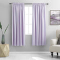 DONREN Lilac Light Purple Curtains for Girls Bedroom - Room Darkening Thermal Insulated Rod Pocket Curtains for Living Room (42 x 63 Inch Length,1 Pair)