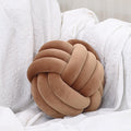 Petrella Knot Pillow Ball Round Throw Pillows Home Decor Cushion Decorative Aesthetic Throw Pillows，Coffee 11inch