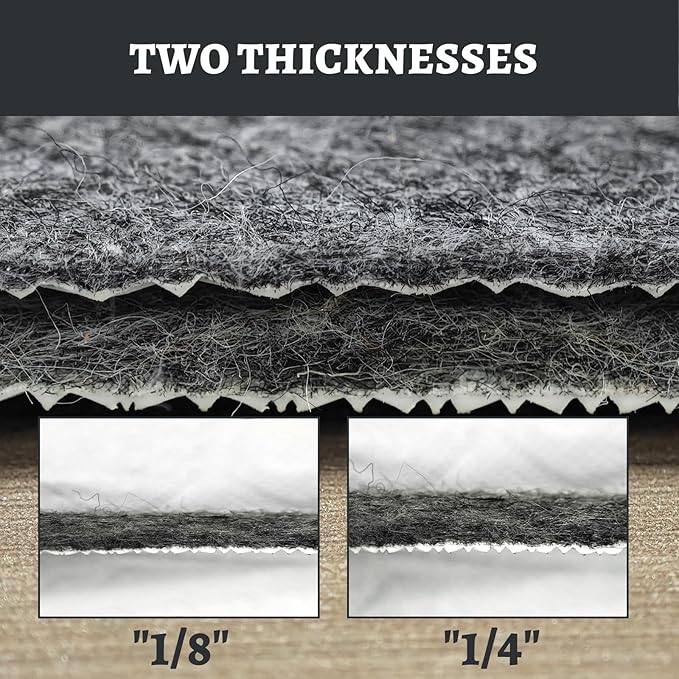 100% Waterproof Rug pad, 8x10 ft Area Rug Non-Slip Rug Pads, Carpet Pads for All Floors and finishes, Felt pad for Hardwood Floors, Keep Carpets in Place Soft and Secure