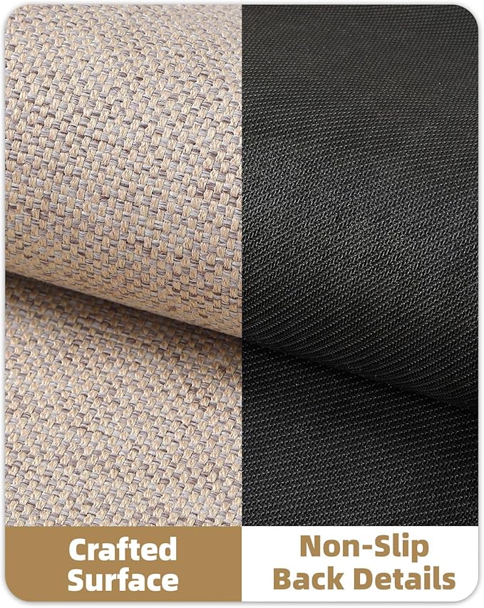 Color&Geometry Ultra-Thin Indoor Door Mat, 22.6"x31.5" Low-Profile Non-Slip Entryway Rug with Modern Geometric Texture, Washable Doormat for Entrance, Front Doors, Khaki (Rolled-up NO Creases)