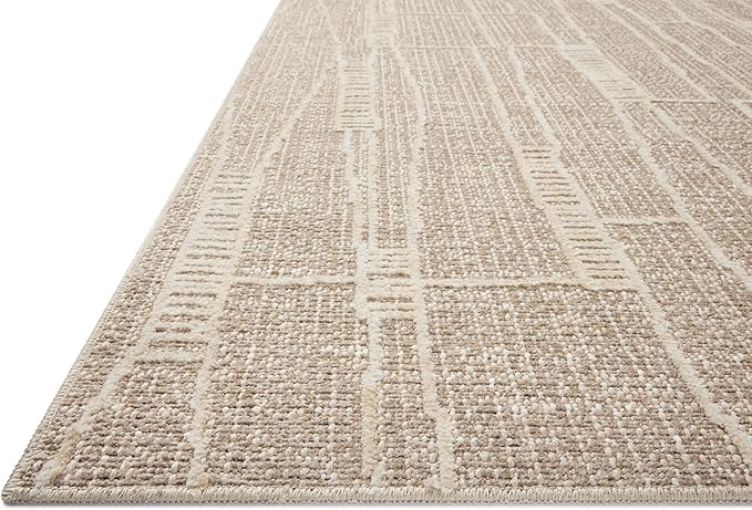 Loloi Amber Lewis Bexley Collection BEX-05 Mushroom/Natural 4'-0" x 6'-0" Accent Rug Neutral, Textured, Living, Bedroom, Dining, Carpet
