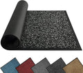 Mibao Front Door Mat, Dirt Trapper Welcome Mat for Outdoor Indoor, Non-Slip Waterproof Doormat, Durable Machine Washable Low Profile Entry Rug for Back Door Outside Patio Porch, 60" x 36", Black