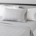 Amazon Basics Lightweight Super Soft Easy Care Wrinkle Free Microfiber 3 Piece Bed Sheet Set with 14-Inch Deep Pockets, Twin, Gray Cheetah, Printed, Kids, Men & Women Bedding