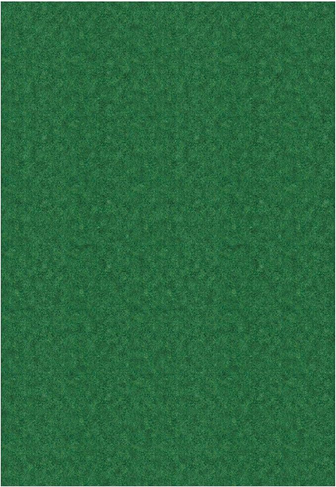 Ottomanson 6'6" x 8' Mud Mat Area Rug Scraper Carpet - Non-Slip, Dirt Trapping for Indoor & Outdoor Use - Ideal for Entryway, Garage, Kitchen, Patio & High-Traffic Areas, Green