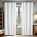Deconovo Blackout Curtains, Thermal Insulated, W70 x L108 2 Panels, Back Tab, Machine Washable, Room-Darkening Drapes for Bedroom/Living Room Pure White