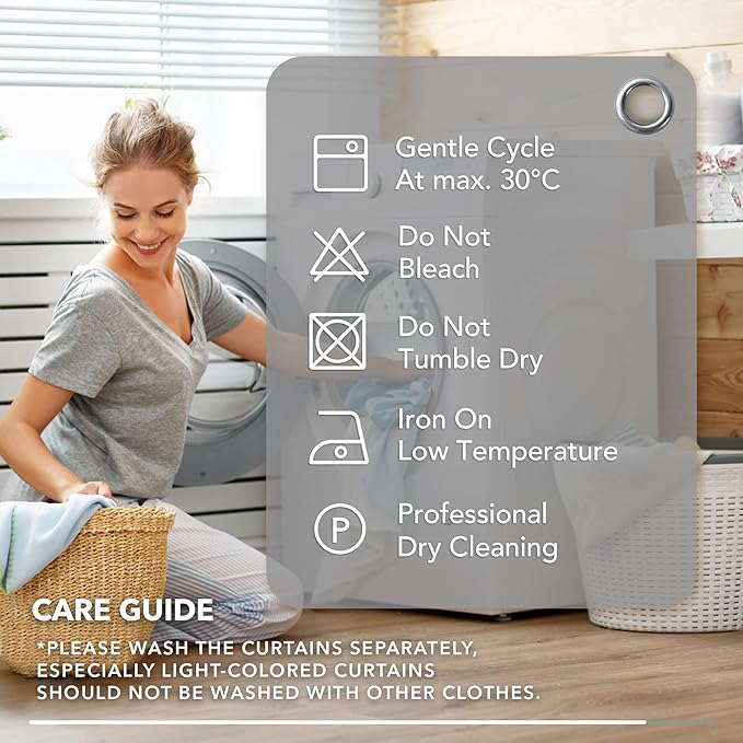 Deconovo Blackout Curtains, Thermal Insulated, W52 x L95 2 Panels, Back Tab, Machine Washable, Room-Darkening Drapes for Bedroom/Living Room Greyish White