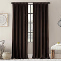 nanbowang Coffee Brown Velvet Curtains - 42 Inches Width 63 Inches Long Soft Curtain Rod Pocket Thermal Insulated Window Treatment for Bedroom 2 Panels