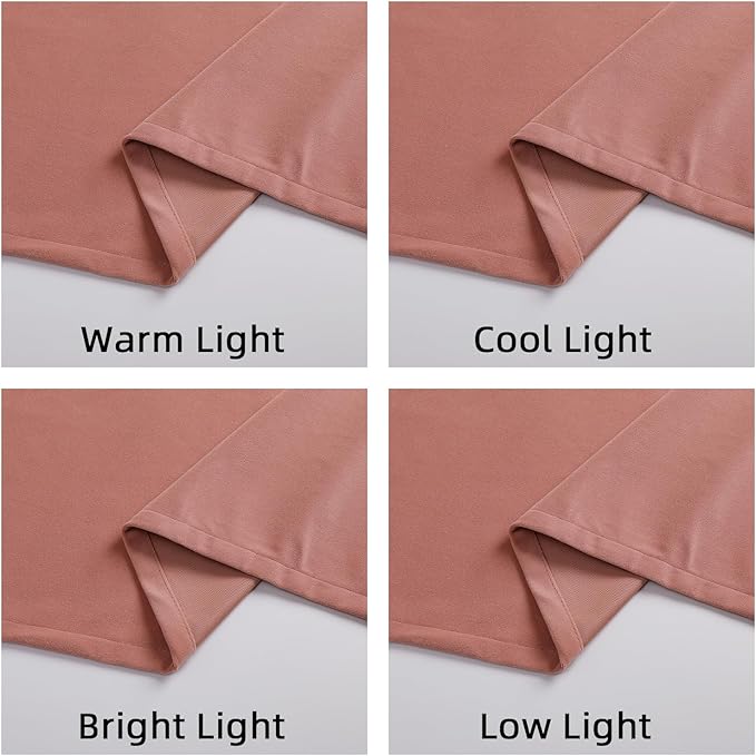 Joydeco Pink Velvet Curtains 84 inch Length 2 Panels, Luxury Blackout Rod Pocket Thermal Insulated Window Curtains, Super Soft Room Darkening Drapes for Living Dining Room Bedroom,W52 x L84 inches