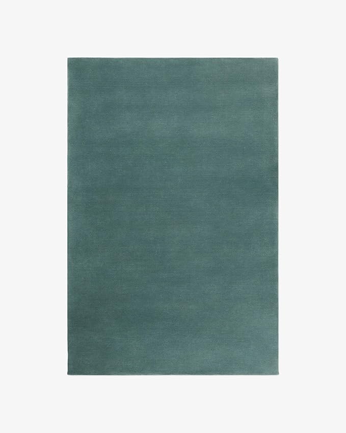 Hand-Tufted Wool Round Area Rug – Soft Premium Wool Carpet for Living Room, Bedroom & Home Décor – 6X6 ft| Pale Green – Durable, Non-Slip Backing, Handcrafted Rug