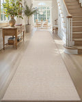 Color&Geometry Door Mat 3'x10' Runner Rug with Rubber Backing, Non Slip Washable Hallway Rug, Carpet Runners for Hallway Living Room Bedroom, Beige (Rolled-up NO Creases)