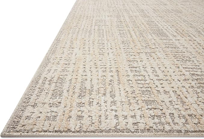 Loloi Amber Lewis Bexley Collection BEX-07 Natural/Dove 5'-0" x 7'-6" Area Rug Neutral, Textured, Living, Bedroom, Dining, Carpet