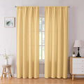 Tollpiz Linen Curtains Bedroom Rod Pocket Semi Sheer Curtain Burlap Light Filtering Thick Linen Drapes for Living Room, 54 x 84 inches Long, Beige, Set of 2 Panels