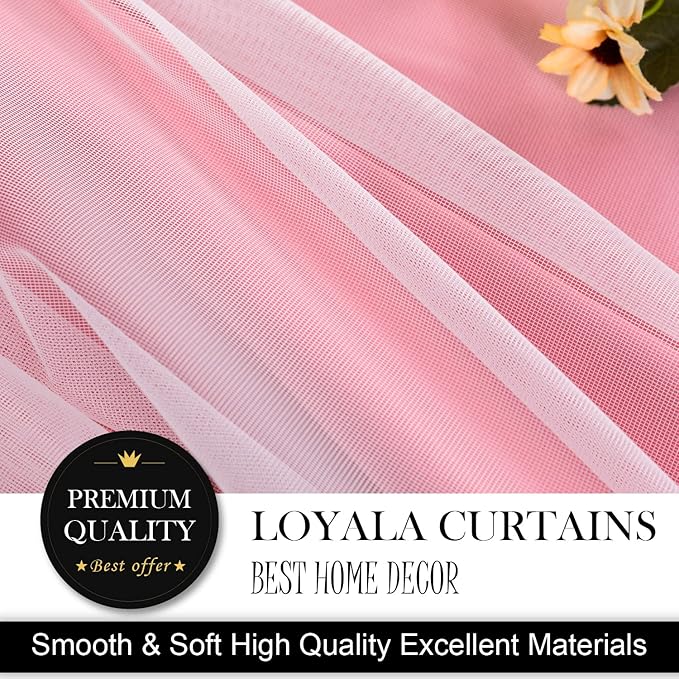 Stars Double Layer Blackout Curtains for Bedroom Kids, 72 Inches Long 2 Panels Set, Pink, 52 X 72 Inches