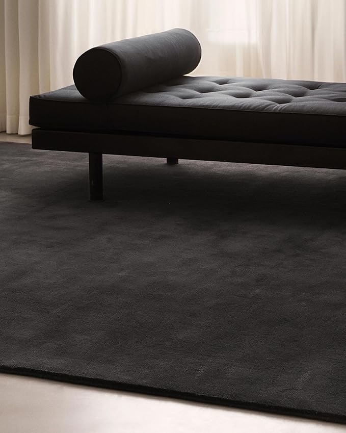 Hand-Tufted Wool Runner Area Rug – Soft Premium Wool Carpet for Living Room, Bedroom & Home Décor – 2.6X14 ft| Pencil Grey – Durable, Non-Slip Backing, Handcrafted Rug