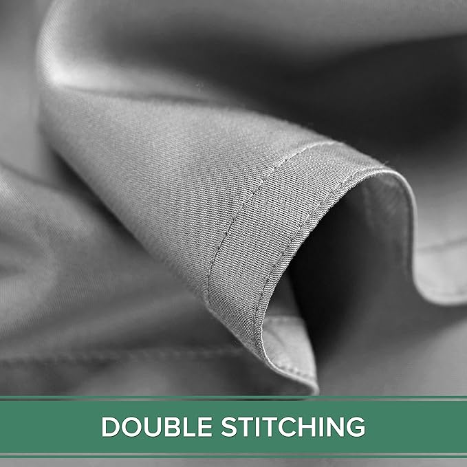 Pure Bamboo Twin XL Sheets, Genuine 100% Organic Viscose Derived from Bamboo Bed Sheet Set, Luxuriously Soft & Cooling, Double Stitching, 2 Year Quality Promise (Twin XL, Stone Grey)