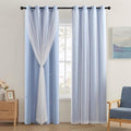 XiDi Blue Curtains for Bedroom, Girls Room Blackout Curtains, Kids Room Darkening Curtains, Light Blue Decor, 1 Panel Light Blue/34/72/1