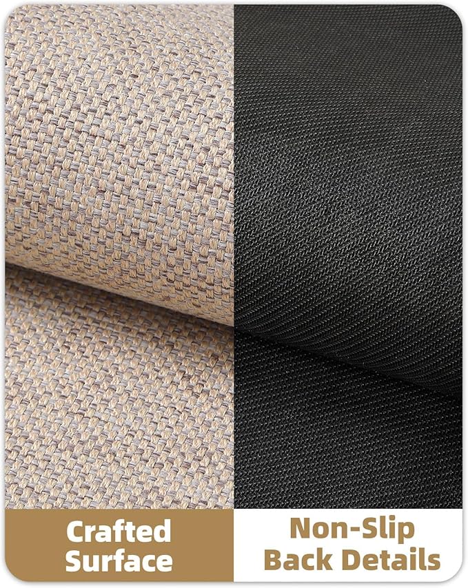 Color&Geometry Front Door Mat Indoor 26"x95", Ultra Non Slip Rubber Backed Dirt Trapper, Low Profile Thin washable, Easy Clean Entry Entryway Rug Door Mat Indoor Entrance, Khaki (Rolled-up NO Creases)