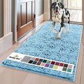 Muddy Mat® | Super Absorbent Door Mat Indoor, Microfiber Quick Dry Chenille Entryway Rug, Non-Slip Front Door Mat, Indoor Mats for Entryway, Machine Washable Pet Rug, Sky Blue 36" x 120"