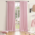 DONREN 96 Inch Curtains for Living Room - Blackout Thermal Insulated Window Drapes with Rod Pocket (2 Panels,52 x 96 Inch,Pink)