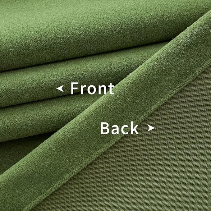 Joydeco Green Velvet Curtains 120 inch 2 Panel, Room Darkening Super Soft Velvet Drapes for Bedroom Living Room Thermal Insulated Window Drapes, Luxury Blackout Rod Pocket Curtains,W52 x L120 inch