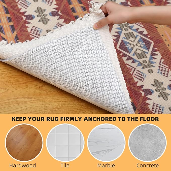 Non Slip Rug Pad, Natural Rubber Backing Rug Pads 1/4” Thick, Felt Rug Gripper Pad, Non Slip Under Carpet Mat, Under Rug Cushion for Hardwood Floors, Carpet Runners (2x4FT)