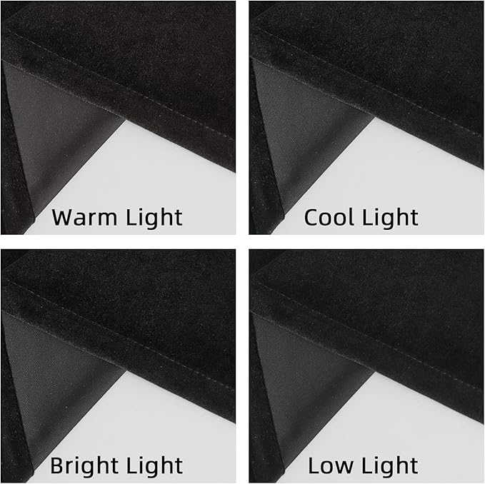 Joydeco Black Velvet Curtains 90 inch Length 2 Panels, Luxury Blackout Rod Pocket Thermal Insulated Window Curtains, Super Soft Room Darkening Drapes for Living Dining Room Bedroom,W52 x L90 inches