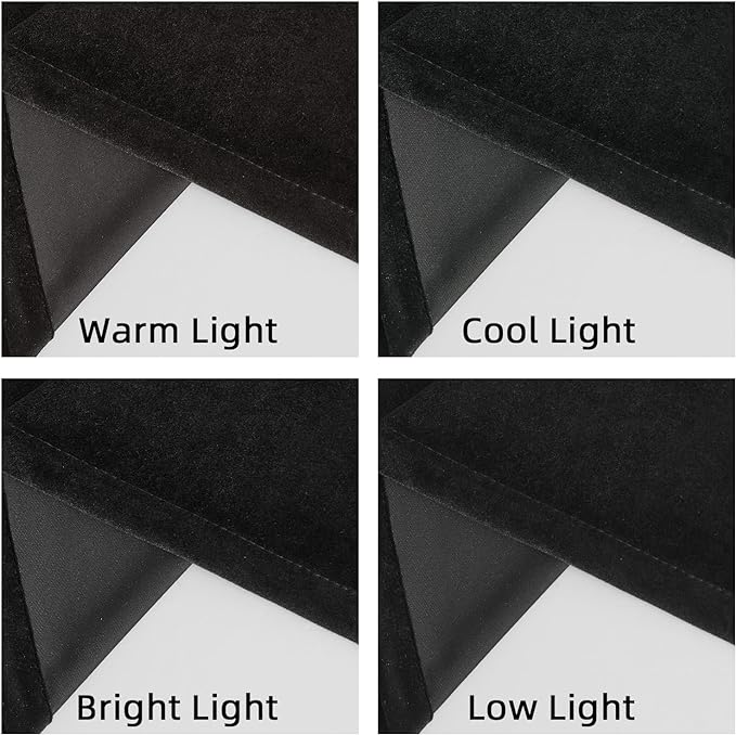Joydeco Black Velvet Curtains 84 inch Length 2 Panels, Luxury Blackout Rod Pocket Thermal Insulated Window Curtains, Super Soft Room Darkening Drapes for Living Dining Room Bedroom,W52 x L84 inches