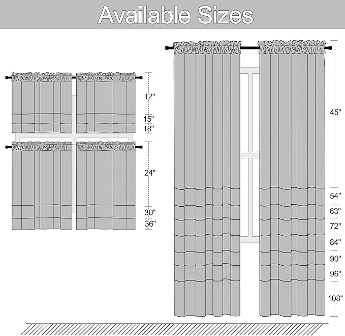 DONREN Home Fashion Thermal Insulated Room Darkening Curtains - Rod Pocket Short Curtain Panels for Bathroom (1 Pair,42 inches Wide by 54 inches Long,Rose Tan)