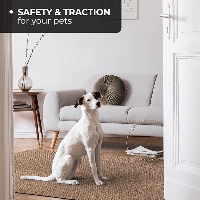 House, Home and More Skid-Resistant Carpet Indoor Area Rug Floor Mat - Black Ripple - 8 Ft X 12 Ft - Non Slip Rubber Backing, Stain Resistant, Dog Friendly, Living Room Bedroom Kitchen Entryway