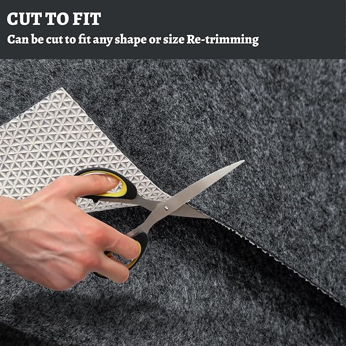 100% Waterproof Rug pad, 2x8 ft Area Rug Non-Slip Rug Pads, 1/4" Thick Carpet Pads for All Floors and finishes, Felt pad for Hardwood Floors, Keep Carpets in Place Soft and Secure