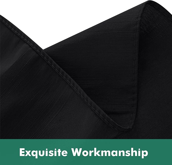 Biscaynebay Wrap Around Bed Skirts with Split Corners for Queen Beds 16" Drop, Black Elastic Dust Ruffles Adjustable Easy Fit Wrinkle & Fade Resistant Silky Luxurious Fabric Machine Washable