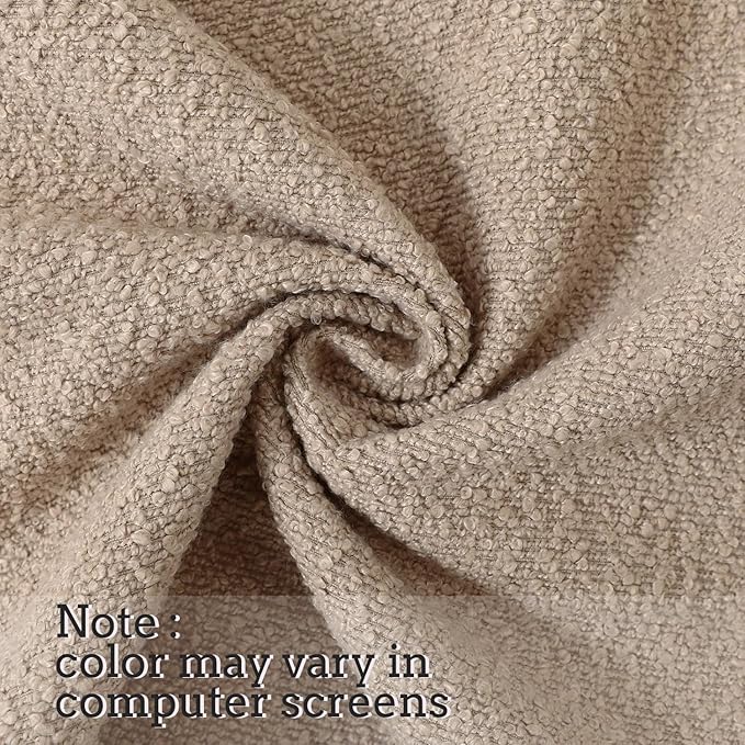 Jeneoo Light Grey Decorative Long Lumbar Thick Throw Pillow Covers Fine Textured Boucle Couch Cushion Cases for Sofa Bedroom Decor, Set of 1, 14 x 36 Inch