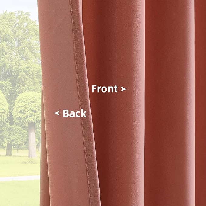 Joydeco Pink Velvet Curtains 96 inch Length 2 Panels, Luxury Blackout Rod Pocket Thermal Insulated Window Curtains, Super Soft Room Darkening Drapes for Living Dining Room Bedroom,W52 x L96 inches