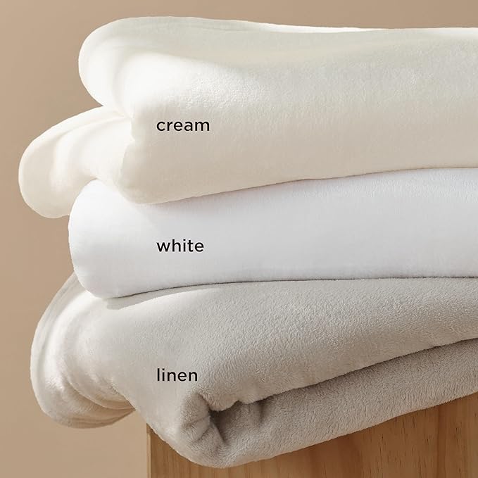 Bedsure GentleSoft Fleece Blankets King Size White - Bed Blanket Soft Lightweight Plush Cozy Fuzzy Luxury Microfiber, 108x90 inches