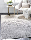Unique Loom Del Mar Collection Area Rug - Jennifer (5' 1" x 8' Rectangle, Gray/ Black)