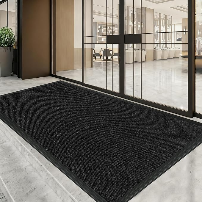 3ft x 33ft Front Door Mat Indoor Outdoor Entrance, Commercial Heavy Duty Entryway Matt, Non-Slip Rubber Backing Low Profile Doormat, Waterproof Dirt Trapper Welcome Mat for High Traffic Area