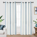 DriftAway Stripe 2 Panels Curtains Linen Blend Textured Window Privacy Light Filtering Drapes for Living Room Bedroom Grommet 84 Inch