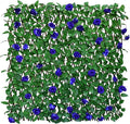 Expandable Fence Privacy Screen for Balcony Patio Outdoor,Decorative Faux Ivy Fencing Panel,Artificial Hedges (Single Sided Leaves) (1, Blue Flowers)