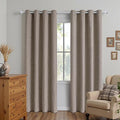 100% Blackout Curtains 96 Inch Length 2 Panels Set, Black Out Curtains for Living Room, Linen Thermal Insulated Grommet Drapes Bedroom Luxury Decor Privacy(37W × 96L inch, Linen)