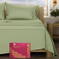 Mayfair Linen 100% Egyptian Cotton Sheets King Size - Luxury 1200 High Thread Count Egyptian Cotton King Size Sheets Set (4 PC, Sage Green), Soft, Cooling, 17" Deep Pocket Sateen Weave Hotel Bedding