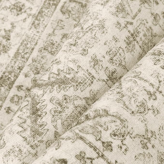 Taupe 4x6 Entryway Rug Vintage Area Carpet Indoor Office Washable Door Mat Entrance Small Low Pile Traditional Distressed Retro Accent Throw Rug Non Slip Kitchen Bathroom