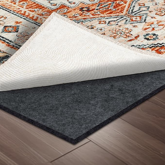 100% Waterproof Rug pad, 7x9 ft Area Rug Non-Slip Rug Pads, 1/4" Thick Carpet Pads for All Floors and finishes, Felt pad for Hardwood Floors, Keep Carpets in Place Soft and Secure