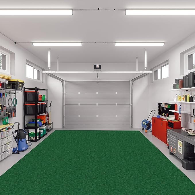 Ottomanson 6'6" x 36' Hallway Runner with Scraper Pile - Extra Durable Non-Slip Rug Mat for Indoor & Outdoor Use - Ideal for Kitchen, Entryway & Garage - High-Traffic Carpet, Green