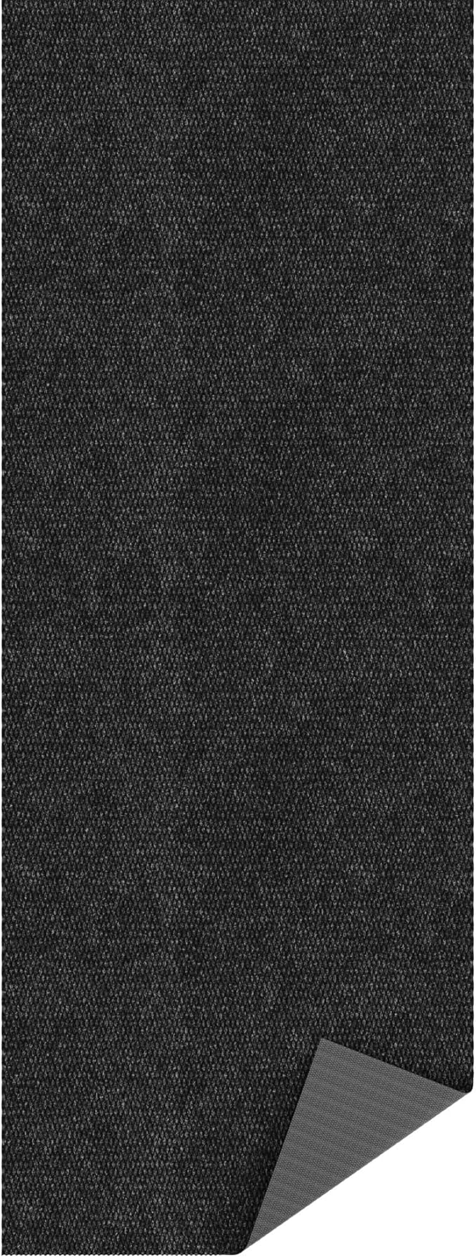 Ottomanson Commercial Scrape Rib Entry Mat – Heavy Duty Ribbed Floor Mat for High Traffic – Non Slip Rubber Back, Waterproof – Indoor Outdoor Use for Offices, Schools, Lobbies, 2' x 38', Black