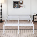 18 Inch King Bed Frame Heavy Duty Metal Platform No Box Spring Needed, Maximum Storage, Easy Assembly, Noise Free, White