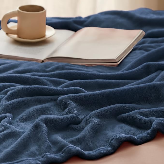 Bedsure GentleSoft Fleece Blankets King Size Mineral Blue - Bed Blanket Soft Lightweight Plush Cozy Fuzzy Luxury Microfiber, 108x90 inches